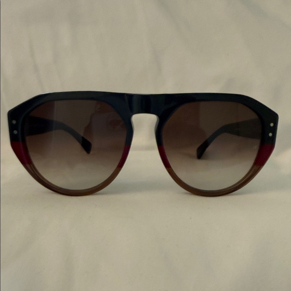 Oliver Goldsmith GOPAS (1972) Stylish Black, red, and Brown Sunglasses